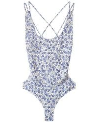 Isabel Marant - Maillot De Bain Tenisia À Fleurs À Bretelles Croisées - Lyst