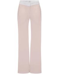 Victoria Beckham - Side-Panel Detail Flared Trousers - Lyst