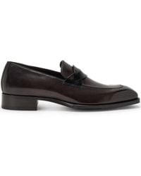Tom Ford - Twist-detail Burnished-leather Loafers - Lyst