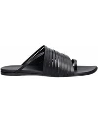 Emporio Armani - Multi-Strap Leather Sandals - Lyst