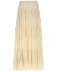 Ermanno Scervino - Lace Insert Maxi Skirt - Lyst