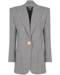 Balmain - Blazer En Laine À Simple Boutonnage - Lyst