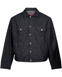 Kidsuper - Pinstripe Bird-Patch Denim Jacket - Lyst