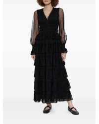 chinese dress ladies Evalyn Tiered Ruffle Maxi Dress • Shop American Threads Women's Trendy Online Boutique White / L