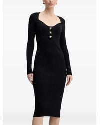 Fracomina - Geripptes Kleid mit Knöpfen - Lyst
