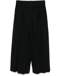 HOMME PLISSÉ ISSEY MIYAKE タキシードサルエルパンツ 黒 HOMME PLISSÉ ISSEY MIYAKE タキシードサルエルパンツ 黒