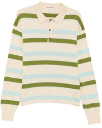 JW Anderson - Striped Long-Sleeve Polo Shirt - Lyst