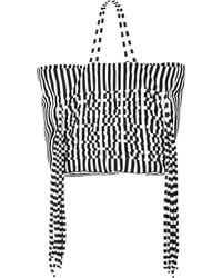 Ioana Ciolacu - Gestreifter Tote Bag Mit Fransen - Lyst
