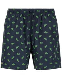 Lacoste - Logo-Patch Swim Shorts - Lyst