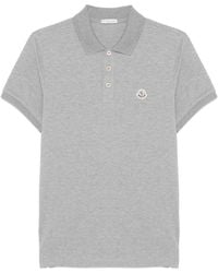 Moncler - Polo En Coton À Patch Logo - Lyst