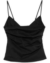 Patrizia Pepe - V-Neck Draped Top - Lyst