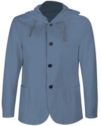 Eleventy - Blazer Con Capucha Y Botones - Lyst