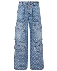 DSquared² - Logo-Print Trousers - Lyst