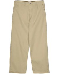 Burberry - Katoenen Broek Met Wijde Pijpen - Lyst