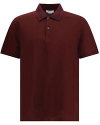 McQueen - Ribbed Short-Sleeve Polo Shirt - Lyst