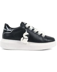 KARL LAGERFELD - Dog-Charm Lace-Up Sneakers - Lyst