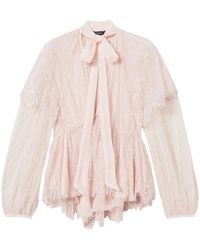 Twinset - Plumetis Tulle Blouse - Lyst