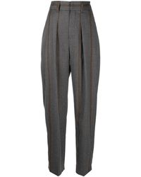 Brunello Cucinelli - Striped Tapered Trousers - Lyst