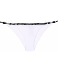 Karl Lagerfeld - Logo-waist Slip-on Bikini Briefs - Lyst