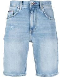 Tommy Hilfiger - Brooklyn Jeans-Shorts im Distressed-Look - Lyst