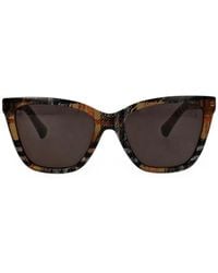 Burberry - Check-Print Square-Frame Sunglasses - Lyst