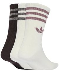 adidas - Three-Stripe Socks (Set Of Three) - Lyst