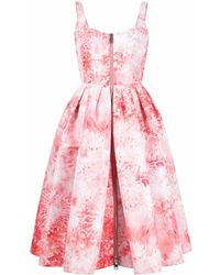 Alexander McQueen - Ausgestelltes Kleid mit Print - Lyst