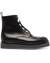 Nicolas Andreas Taralis - Lace-up Leather Ankle Boots - Lyst
