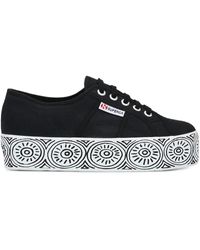Superga - Platform-Sole Lace-Up Sneakers - Lyst