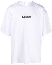 Balenciaga - Oversized Logo-print T-shirt - Lyst