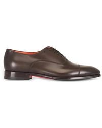 Santoni - Cap-Toe Lace-Up Shoes - Lyst