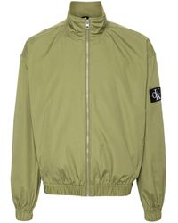 Calvin Klein - Logo-Patch Bomber Jacket - Lyst
