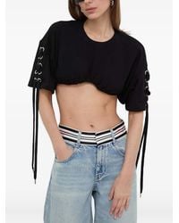 Pinko - Eyelet Lace-Up Top - Lyst
