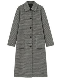 Seventy - Houndstooth-Pattern Single-Breasted Coat - Lyst