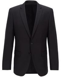 HUGO - Blazer Boutonné À Revers Crantés - Lyst