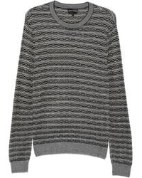 Emporio Armani - Horizontal-Stripe Sweater - Lyst