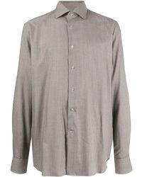 Corneliani - Houndstooth-Pattern Long-Sleeve Shirt - Lyst