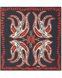 Rodebjer - Four Swallow Silk Scarf - Lyst