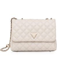 Guess - Giully Quilted Cross Body Bag - Lyst