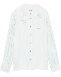 Self-Portrait - Floral-Embellished Shirt - Lyst