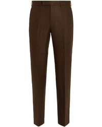 ZEGNA - Pure Linen Tailored Trousers - Lyst