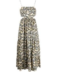 Acler - Cranbrook Forest-print Midi Dress - Lyst