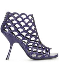 Sergio Rossi - Mermaid Leather Cage Sandals - Lyst