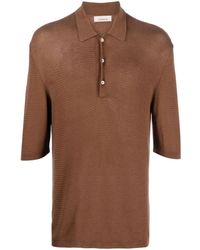 Laneus - Half-sleeve Knitted Polo Shirt - Lyst