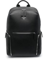 Emporio Armani - Leder -Rucksack - Lyst