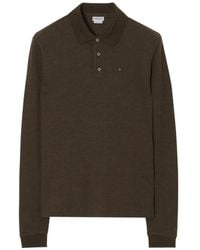 Burberry - Long-Sleeve Wool-Cotton Polo Shirt - Lyst