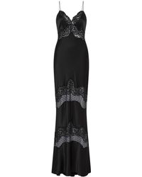Rebecca Vallance - Larisa Lace-embellished Silk Gown - Lyst