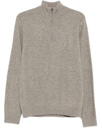 Vince - Zip Mock-Neck Sweater - Lyst