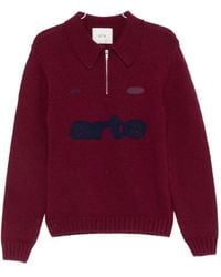 Arte' - Logo-appliqué Polo Sweater - Lyst