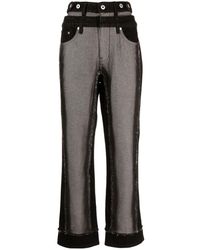 Feng Chen Wang - Weite Jeans im Layering-Look - Lyst